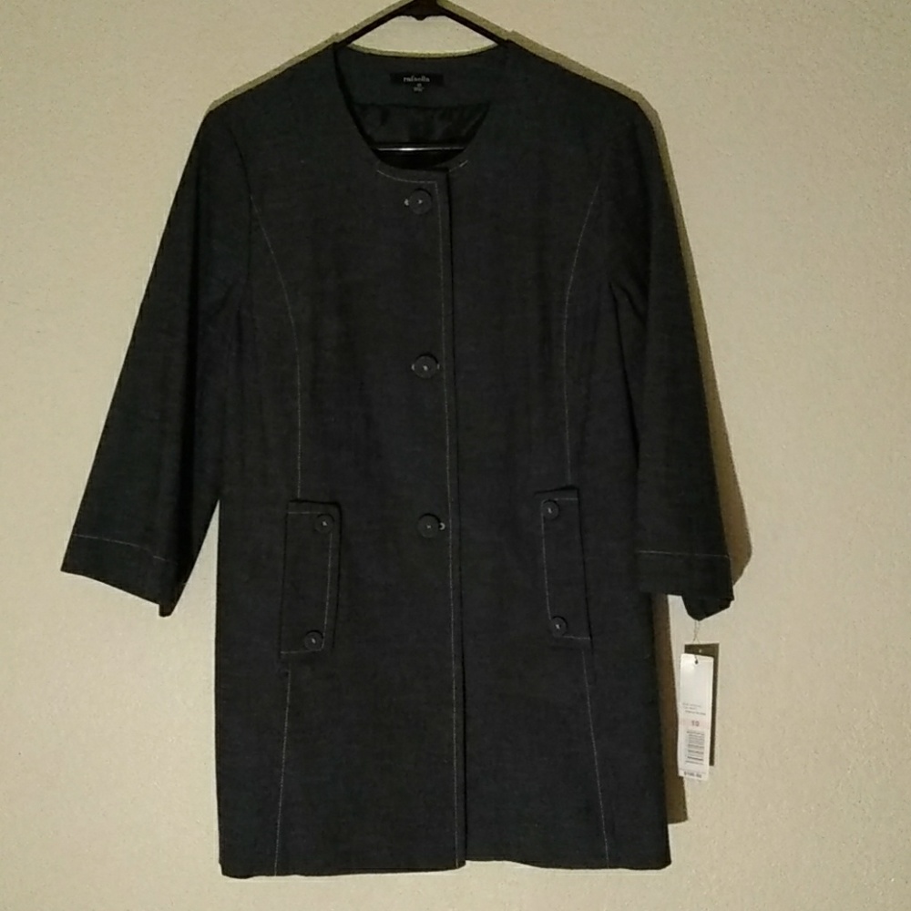 Versatile NWT Rafaella Stretch YD Denim Jacket 10